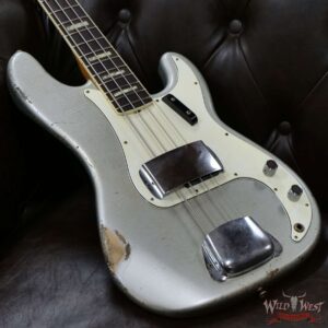 Fender Custom Shop Carlos Lopez Masterbuilt 60’s Precision Bass P-Bass Josefina Hand-Wound Pickup Relic Inca Silver - Image 8