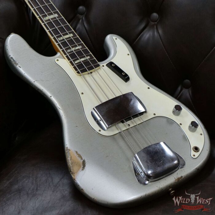 Fender Custom Shop Carlos Lopez Masterbuilt 60’s Precision Bass P-Bass Josefina Hand-Wound Pickup Relic Inca Silver - Image 8