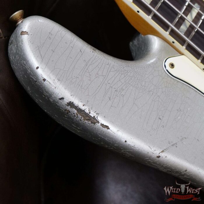 Fender Custom Shop Carlos Lopez Masterbuilt 60’s Precision Bass P-Bass Josefina Hand-Wound Pickup Relic Inca Silver - Image 9