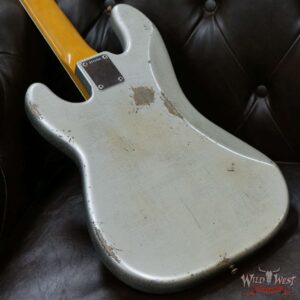 Fender Custom Shop Carlos Lopez Masterbuilt 60’s Precision Bass P-Bass Josefina Hand-Wound Pickup Relic Inca Silver - Image 12