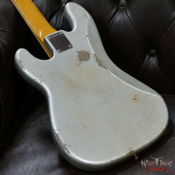 Fender Custom Shop Carlos Lopez Masterbuilt 60’s Precision Bass P-Bass Josefina Hand-Wound Pickup Relic Inca Silver - Image 12