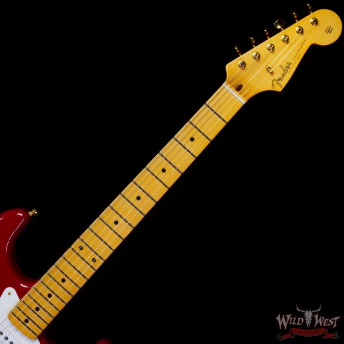 Fender Custom Shop David Brown Masterbuilt Late 50’s Stratocaster Lush Closet Classic Dakota Red with Gold Hardware - Image 4