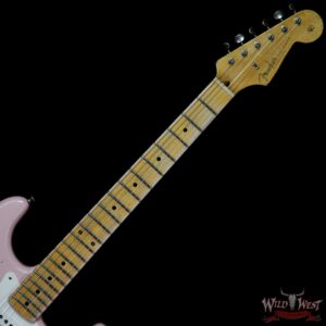 Fender Custom Shop Dennis Galuszka Masterbuilt 1956 HSS Stratocaster Heavy Relic Shell Pink over Black - Image 8