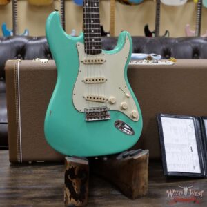Fender Custom Shop Dennis Galuszka Masterbuilt Roasted 1959 Stratocaster Journeyman Relic Brazilian Rosewood Slab Board Hand-Wound Pickups Aged Surf Green - Image 8