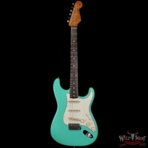 Fender Custom Shop Dennis Galuszka Masterbuilt Roasted 1959 Stratocaster Journeyman Relic Brazilian Rosewood Slab Board Hand-Wound Pickups Aged Surf Green - Image 3