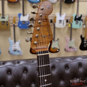 Fender Custom Shop Dennis Galuszka Masterbuilt Roasted 1959 Stratocaster Journeyman Relic Brazilian Rosewood Slab Board Hand-Wound Pickups Aged Surf Green - Image 7