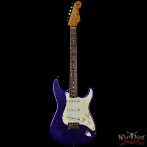 Fender Custom Shop Dennis Galuszka Masterbuilt Roasted 1959 Stratocaster Brazilian Rosewood Slab Board Hand-Wound PUs Journeyman Relic Purple Sparkle - Image 3