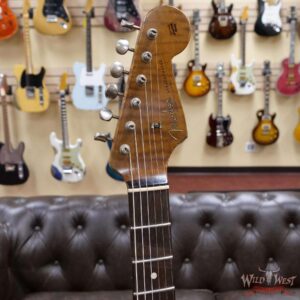Fender Custom Shop Dennis Galuszka Masterbuilt Roasted 1959 Stratocaster Brazilian Rosewood Slab Board Hand-Wound PUs Journeyman Relic Purple Sparkle - Image 7