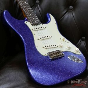 Fender Custom Shop Dennis Galuszka Masterbuilt Roasted 1959 Stratocaster Brazilian Rosewood Slab Board Hand-Wound PUs Journeyman Relic Purple Sparkle - Image 8