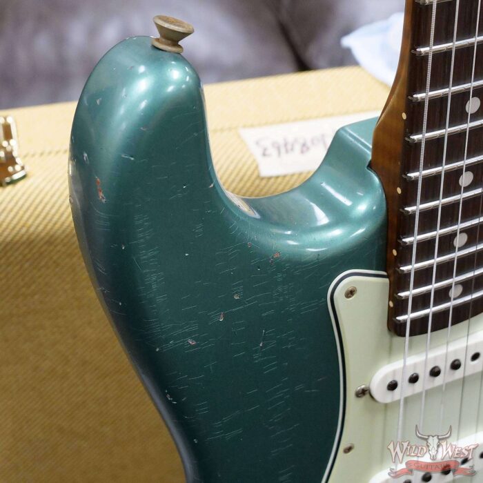 Fender Custom Shop Dennis Galuszka Masterbuilt Roasted 1959 Stratocaster Journeyman Relic Brazilian Rosewood Slab Board Hand-Wound Pickups Sherwood Green - Image 9