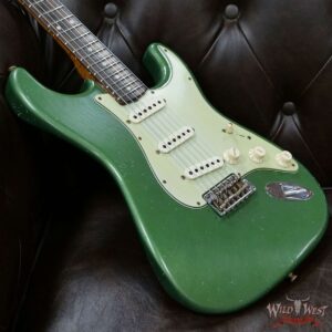 Fender Custom Shop Dennis Galuszka Masterbuilt Roasted 1959 Stratocaster Brazilian Rosewood Slab Board Hand-Wound PUs Journeyman Relic Aged Sage Green Metallic - Image 8