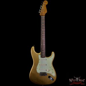 Fender Custom Shop Dennis Galuszka Masterbuilt Roasted 1959 Stratocaster Brazilian Rosewood Slab Board Hand-Wound PUs Journeyman Relic Aged Aztec Gold - Image 3