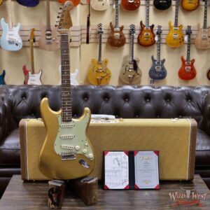 Fender Custom Shop Dennis Galuszka Masterbuilt Roasted 1959 Stratocaster Brazilian Rosewood Slab Board Hand-Wound PUs Journeyman Relic Aged Aztec Gold - Image 6