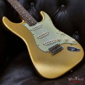 Fender Custom Shop Dennis Galuszka Masterbuilt Roasted 1959 Stratocaster Brazilian Rosewood Slab Board Hand-Wound PUs Journeyman Relic Aged Aztec Gold - Image 8