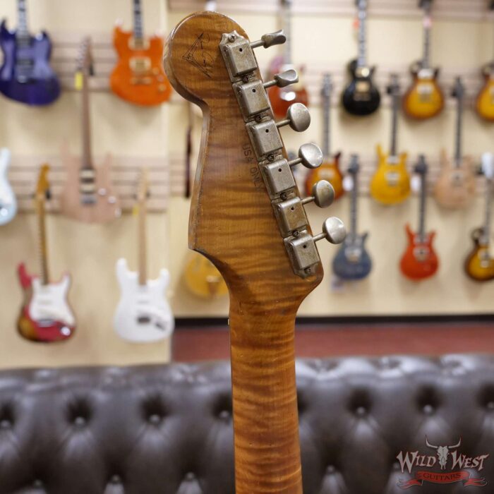 Fender Custom Shop Dennis Galuszka Masterbuilt Roasted 1959 Stratocaster Brazilian Rosewood Slab Board Hand-Wound PUs Journeyman Relic Aged Aztec Gold - Image 10