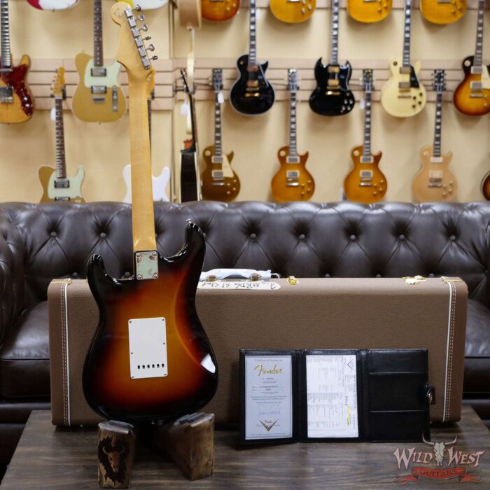 Fender Custom Shop Dennis Galuszka Masterbuilt 1961 Stratocaster Lush Closet Classic AAA Rosewood Slab Board 3 Tone Sunbusrt - Image 11