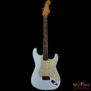 Fender Custom Shop Dennis Galuszka Masterbuilt Roasted 1959 Stratocaster Brazilian Rosewood Slab Board Hand-Wound PUs Journeyman Relic Aged Sonic Blue - Image 3