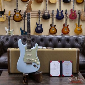 Fender Custom Shop Dennis Galuszka Masterbuilt Roasted 1959 Stratocaster Brazilian Rosewood Slab Board Hand-Wound PUs Journeyman Relic Aged Sonic Blue - Image 6