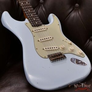 Fender Custom Shop Dennis Galuszka Masterbuilt Roasted 1959 Stratocaster Brazilian Rosewood Slab Board Hand-Wound PUs Journeyman Relic Aged Sonic Blue - Image 8