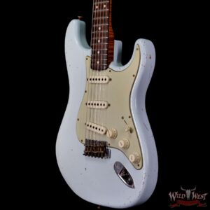 Fender Custom Shop Dennis Galuszka Masterbuilt Roasted 1959 Stratocaster Brazilian Rosewood Slab Board Hand-Wound PUs Journeyman Relic Aged Sonic Blue - Image 2