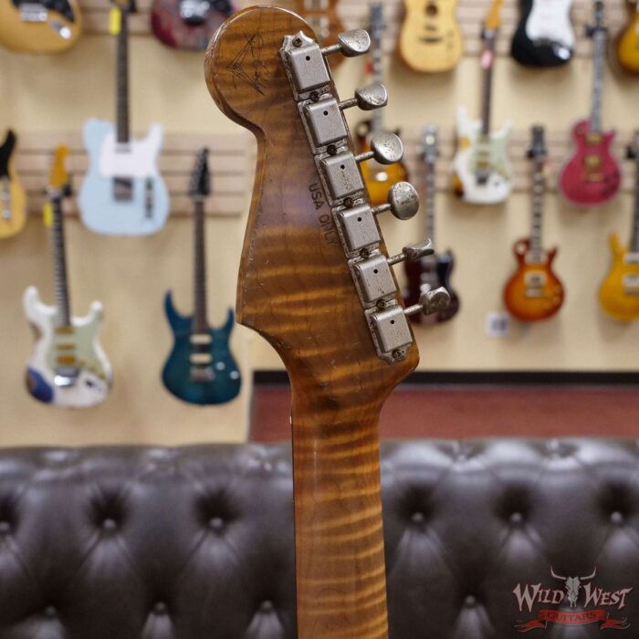 Fender Custom Shop Dennis Galuszka Masterbuilt Roasted 1959 Stratocaster Brazilian Rosewood Slab Board Hand-Wound PUs Journeyman Relic Aged Sonic Blue - Image 10
