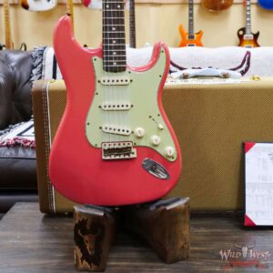Fender Custom Shop Dennis Galuszka Masterbuilt Roasted 1959 Stratocaster Brazilian Rosewood Slab Board Hand-Wound PUs Journeyman Relic Faded Aged Fiesta Red - Image 8