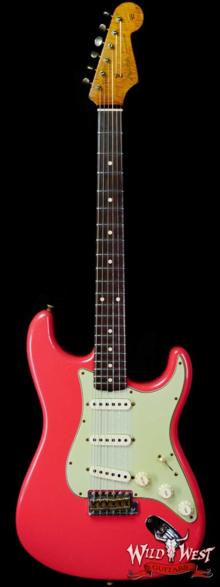Fender Custom Shop Dennis Galuszka Masterbuilt Roasted 1959 Stratocaster Brazilian Rosewood Slab Board Hand-Wound PUs Journeyman Relic Faded Aged Fiesta Red