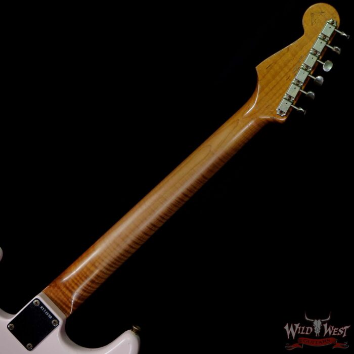 Fender Custom Shop Dennis Galuszka Masterbuilt Roasted 1959 Stratocaster Brazilian Rosewood Slab Board Hand-Wound PUs Journeyman Relic Aged Shell Pink - Image 5