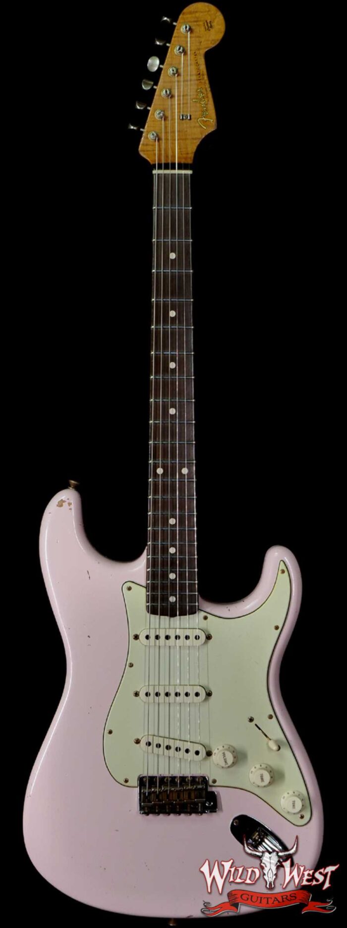 Fender Custom Shop Dennis Galuszka Masterbuilt Roasted 1959 Stratocaster Brazilian Rosewood Slab Board Hand-Wound PUs Journeyman Relic Aged Shell Pink - Image 1