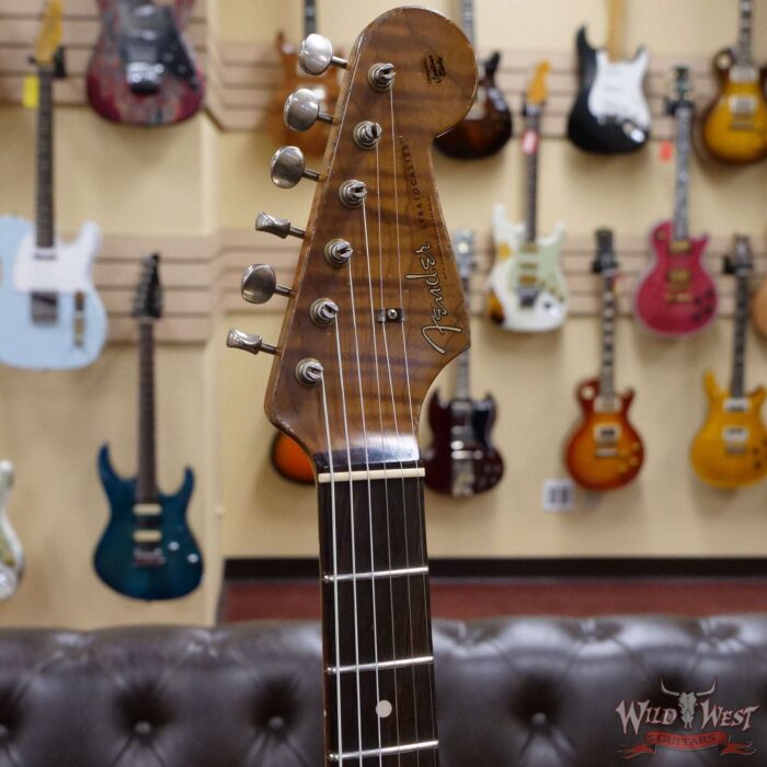 Fender Custom Shop Dennis Galuszka Masterbuilt Roasted 1959 Stratocaster Brazilian Rosewood Slab Board Hand-Wound PUs Journeyman Relic Aged Blue Ice Metallic - Image 7