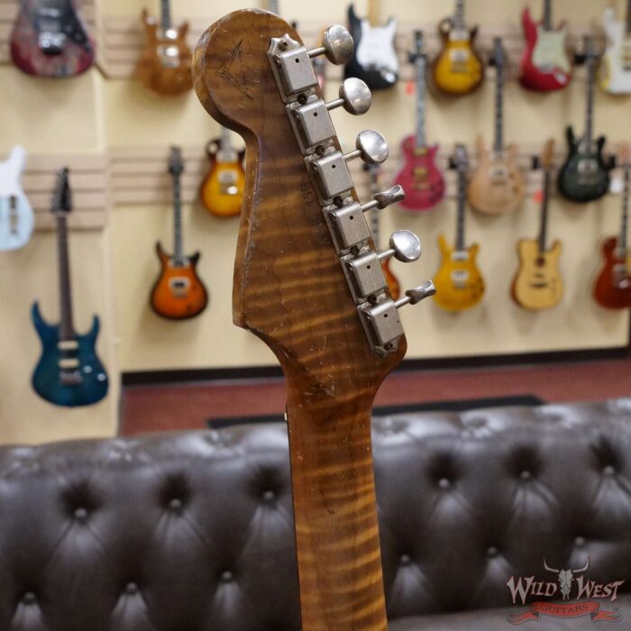 Fender Custom Shop Dennis Galuszka Masterbuilt Roasted 1959 Stratocaster Brazilian Rosewood Slab Board Hand-Wound PUs Journeyman Relic Aged Blue Ice Metallic - Image 10