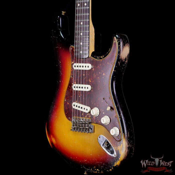 Fender Custom Shop Dennis Galuszka Masterbuilt 1960 Stratocaster Josefina Hand-Wound Pickups Relic 3 Tone Sunburst - Image 2