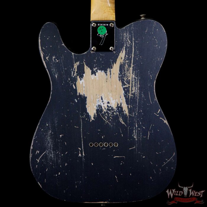 2020 NAMM Fender Custom Shop Dennis Galuszka Masterbuilt 1967 Telecaster Custom Relic Dark Lake Placid Blue w/ Competition Racing Stripe - Image 6