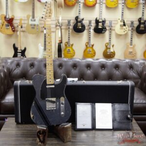 2020 NAMM Fender Custom Shop Dennis Galuszka Masterbuilt 1967 Telecaster Custom Relic Dark Lake Placid Blue w/ Competition Racing Stripe - Image 11
