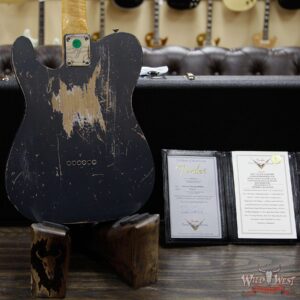 2020 NAMM Fender Custom Shop Dennis Galuszka Masterbuilt 1967 Telecaster Custom Relic Dark Lake Placid Blue w/ Competition Racing Stripe - Image 14