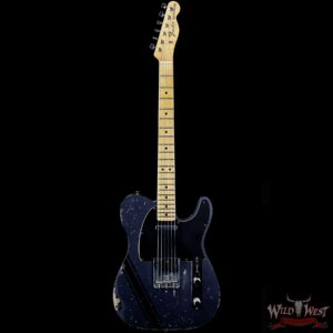 2020 NAMM Fender Custom Shop Dennis Galuszka Masterbuilt 1967 Telecaster Custom Relic Dark Lake Placid Blue w/ Competition Racing Stripe - Image 4