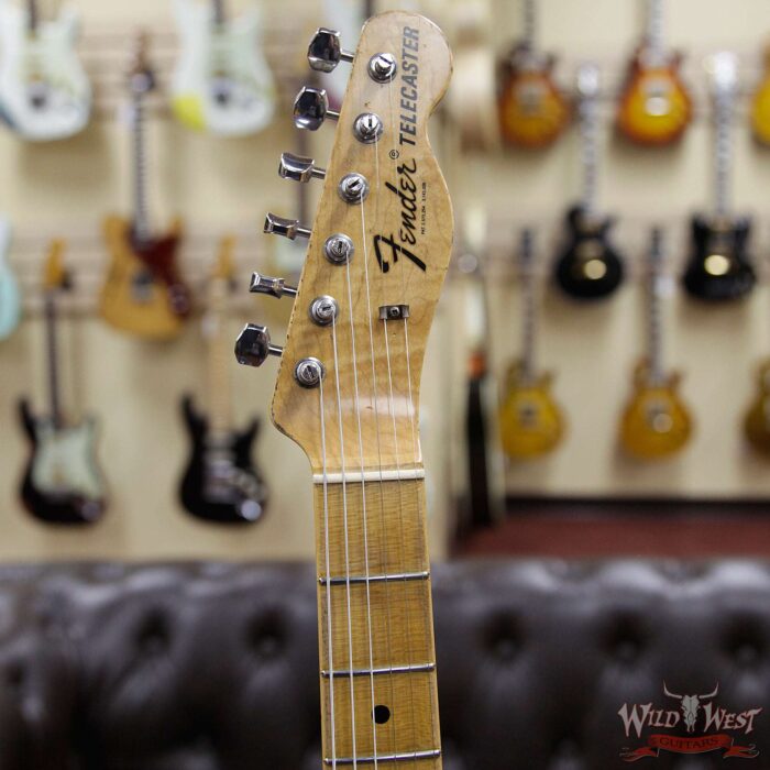 2020 NAMM Fender Custom Shop Dennis Galuszka Masterbuilt 1967 Telecaster Custom Relic Dark Lake Placid Blue w/ Competition Racing Stripe - Image 7
