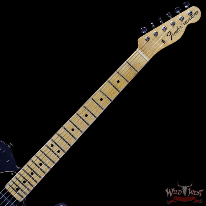 2020 NAMM Fender Custom Shop Dennis Galuszka Masterbuilt 1967 Telecaster Custom Relic Dark Lake Placid Blue w/ Competition Racing Stripe - Image 8