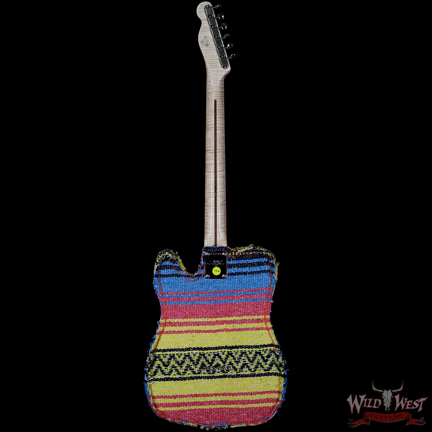 fendercs-mbdg-bordertowntele-cz532322-b__wwg.jpg 2018 NAMM One-Of-Kind Fender Masterbuilt Dennis Galuszka Border Town Telecaster Mexico Blanket AAAA Flame Neck - Image 5