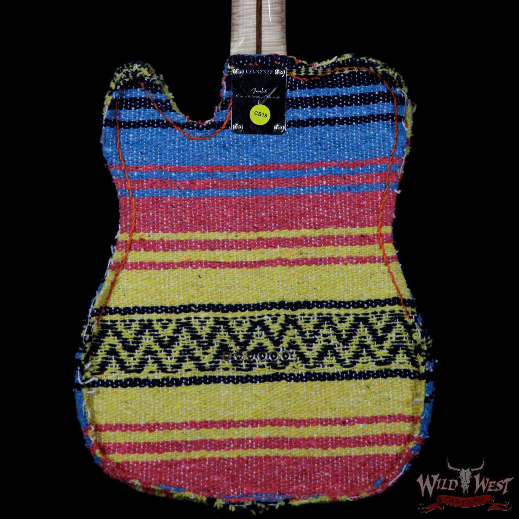 fendercs-mbdg-bordertowntele-cz532322-bb__wwg.jpg 2018 NAMM One-Of-Kind Fender Masterbuilt Dennis Galuszka Border Town Telecaster Mexico Blanket AAAA Flame Neck - Image 6