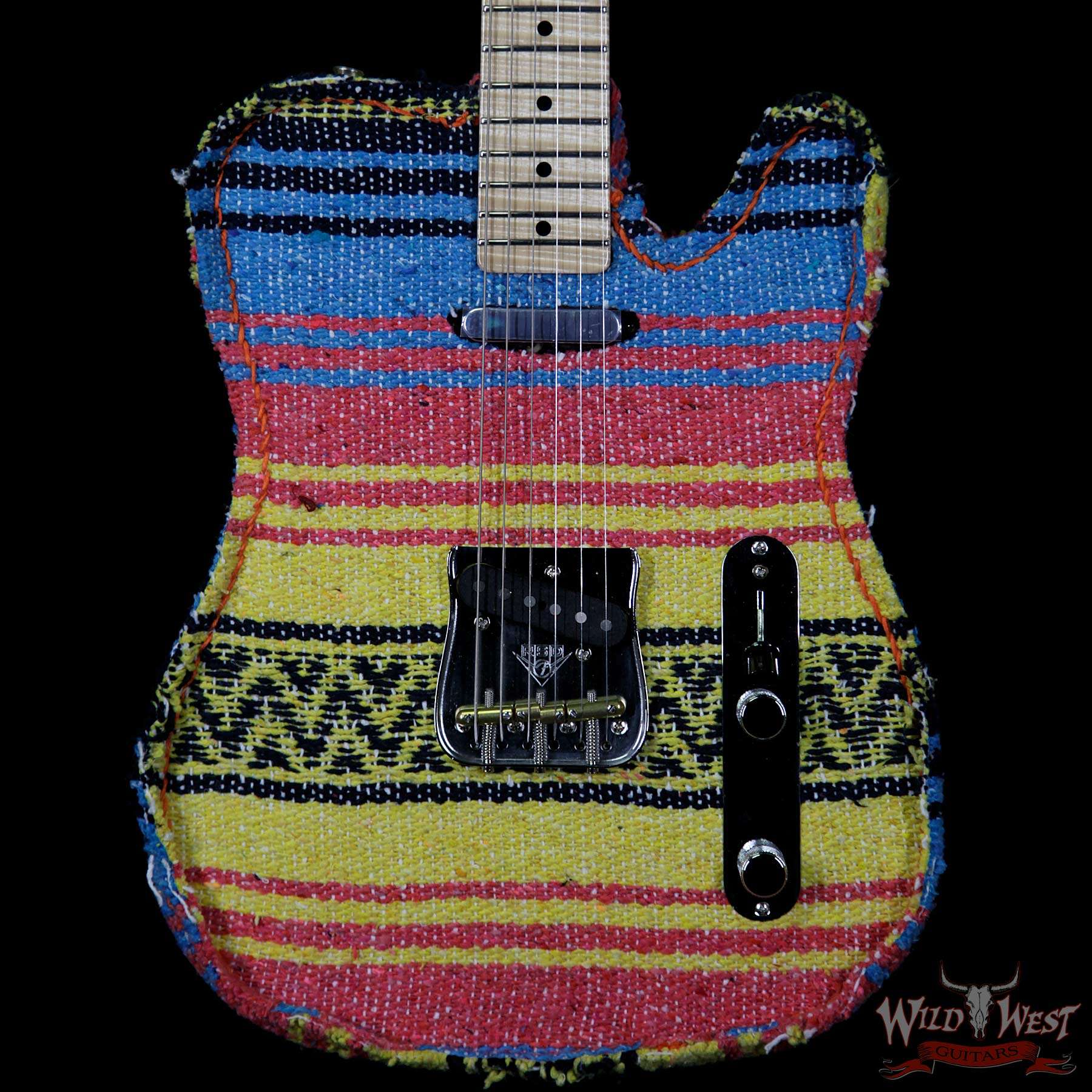 fendercs-mbdg-bordertowntele-cz532322-bf__wwg.jpg 2018 NAMM One-Of-Kind Fender Masterbuilt Dennis Galuszka Border Town Telecaster Mexico Blanket AAAA Flame Neck - Image 3