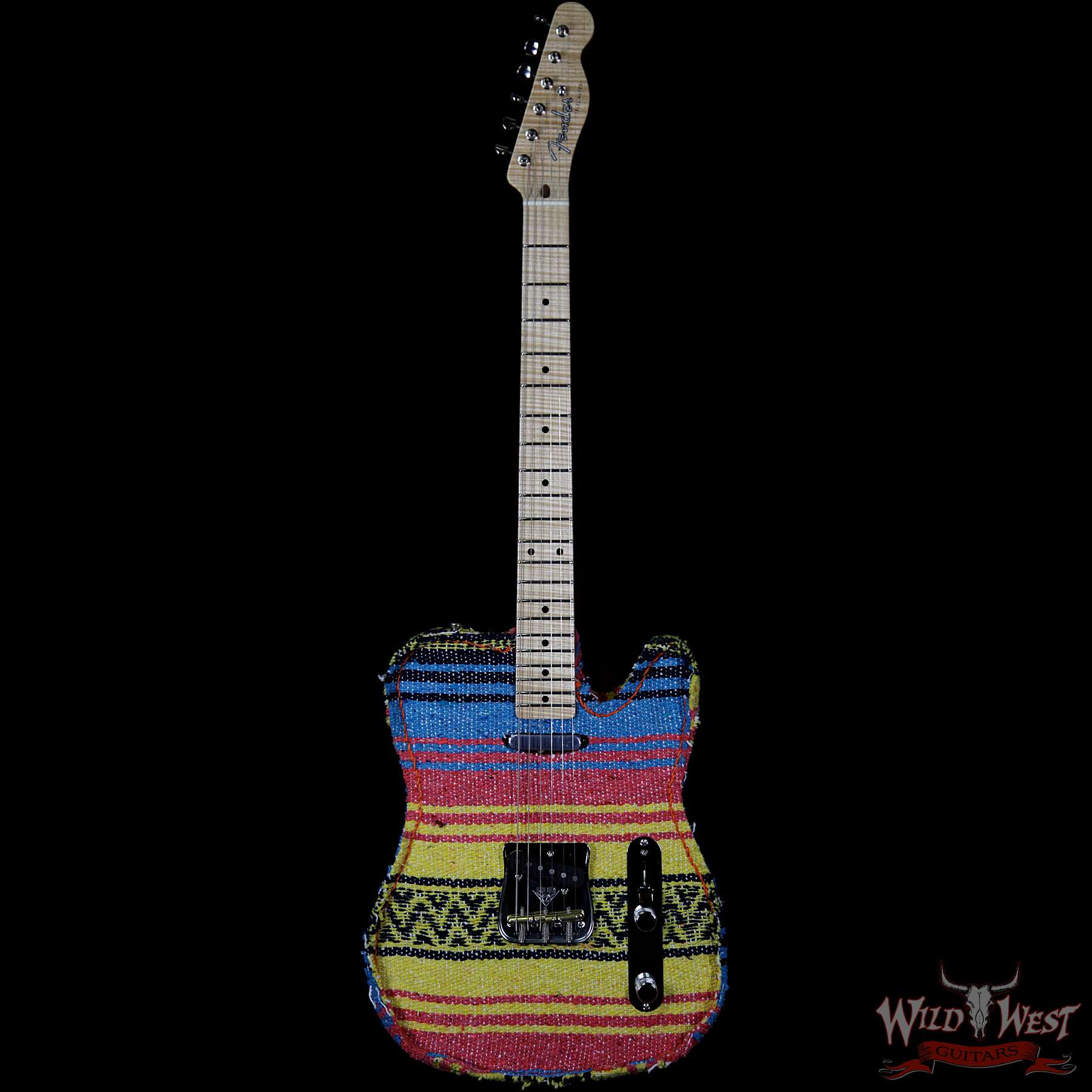 fendercs-mbdg-bordertowntele-cz532322-f__wwg.jpg 2018 NAMM One-Of-Kind Fender Masterbuilt Dennis Galuszka Border Town Telecaster Mexico Blanket AAAA Flame Neck - Image 4