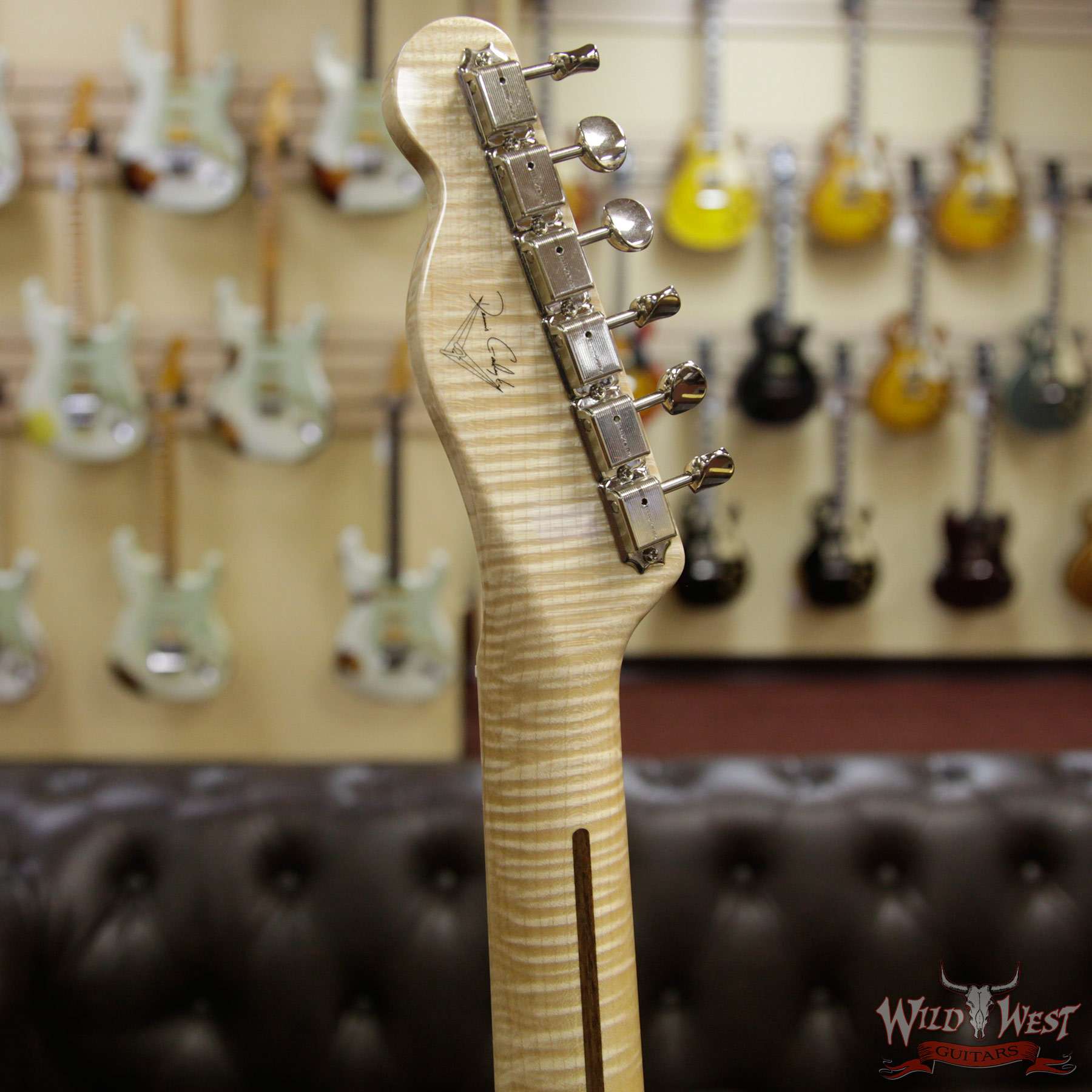 fendercs-mbdg-bordertowntele-cz532322-hb__wwg.jpg 2018 NAMM One-Of-Kind Fender Masterbuilt Dennis Galuszka Border Town Telecaster Mexico Blanket AAAA Flame Neck - Image 9