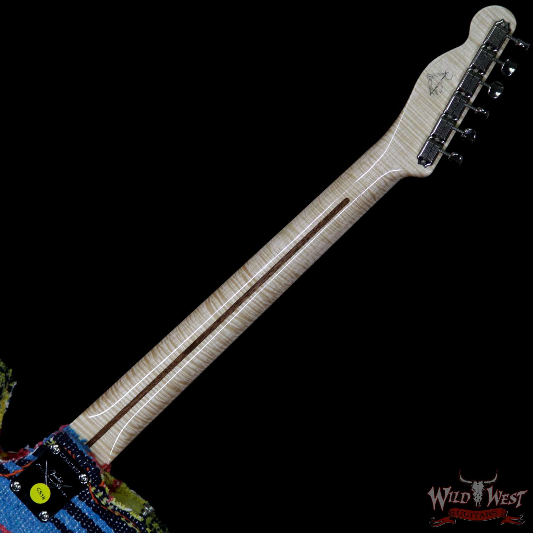 fendercs-mbdg-bordertowntele-cz532322-nb__wwg.jpg 2018 NAMM One-Of-Kind Fender Masterbuilt Dennis Galuszka Border Town Telecaster Mexico Blanket AAAA Flame Neck - Image 10