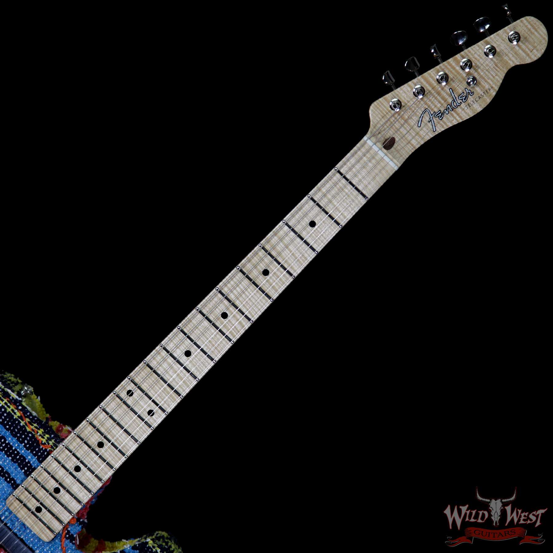 fendercs-mbdg-bordertowntele-cz532322-nf__wwg.jpg 2018 NAMM One-Of-Kind Fender Masterbuilt Dennis Galuszka Border Town Telecaster Mexico Blanket AAAA Flame Neck - Image 8