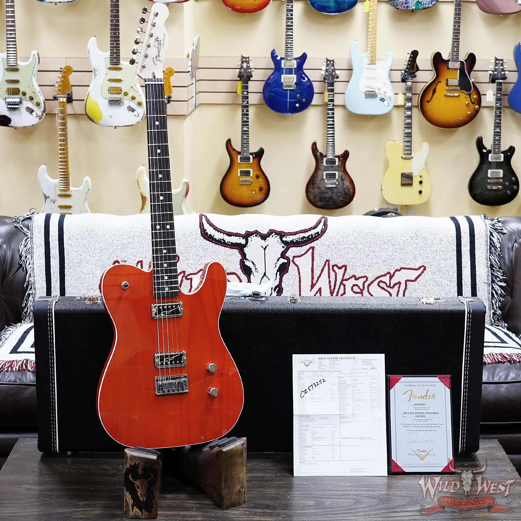 fendercs-mbdg-cz573252-d1__wwg.jpg Fender Custom Shop Dennis Galuszka Masterbuilt Telecaster Ebony Fingerboard Novak Filtertron Pickups NOS Orange 6.35 LBS - Image 6