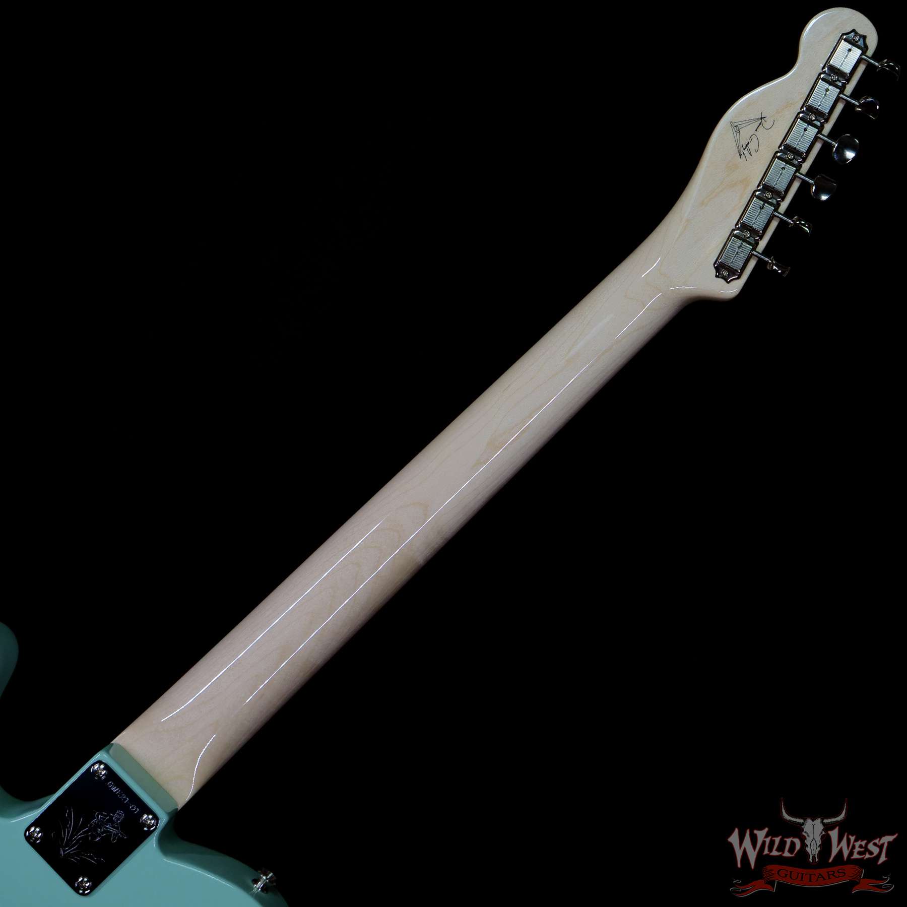 fendercs-mbdg-esq-gwe-21-01-c3__wwg.jpg Fender Custom Shop Envy Collection Dennis Galuszka 1963 Esquire NOS Josefina Hand-Wound Pickup Surf Green with Matching Custom Gretsch Broadkaster Drum Kit - Image 5