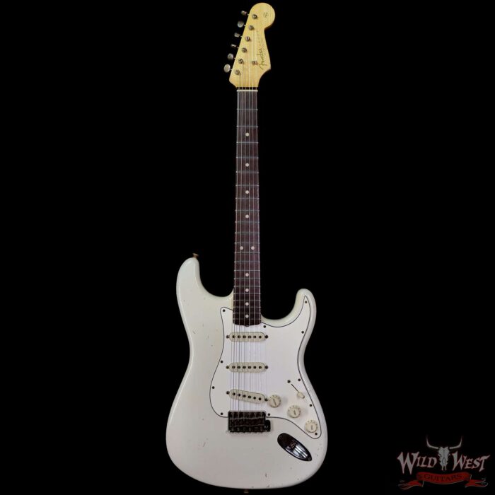 Fender Custom Shop Dennis Galuszka Masterbuilt 1963 Stratocaster Josefina Hand-Wound Pickups Journeyman Relic Olympic White - Image 3