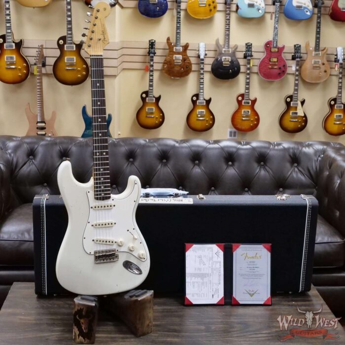 Fender Custom Shop Dennis Galuszka Masterbuilt 1963 Stratocaster Josefina Hand-Wound Pickups Journeyman Relic Olympic White - Image 6