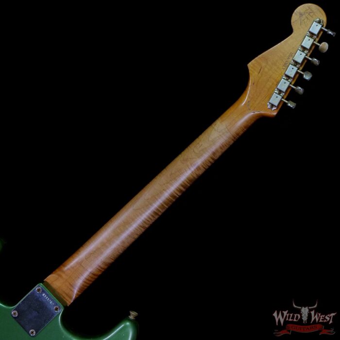 Fender Custom Shop Dennis Galuszka Masterbuilt Roasted 1959 Stratocaster Brazilian Rosewood Slab Board Hand-Wound PUs Journeyman Relic Aged Sage Green Metallic - Image 5